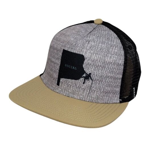 Prana Journeyman Trucker Hat Nomad Climber Mesh Snapback Flat Brim Unisex NEW - Picture 1 of 16